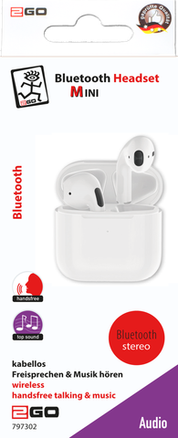 2GO Bluetooth Headset "TWS Mini" - weiß