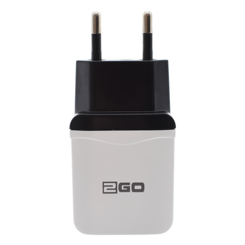 2GO Ladegerät 10,5W 2-Port 2x USB-A,  weiß