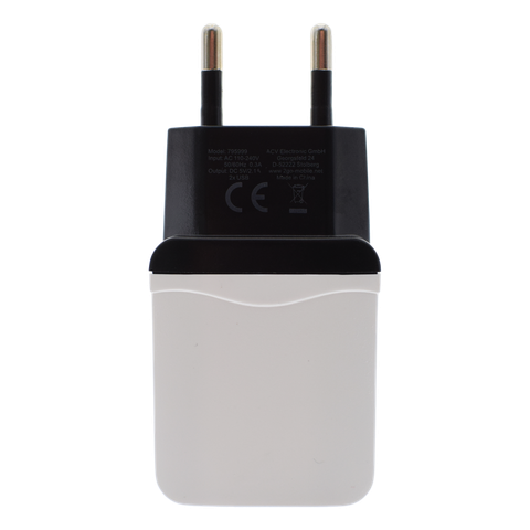 2GO Ladegerät 10,5W 2-Port 2x USB-A,  weiß
