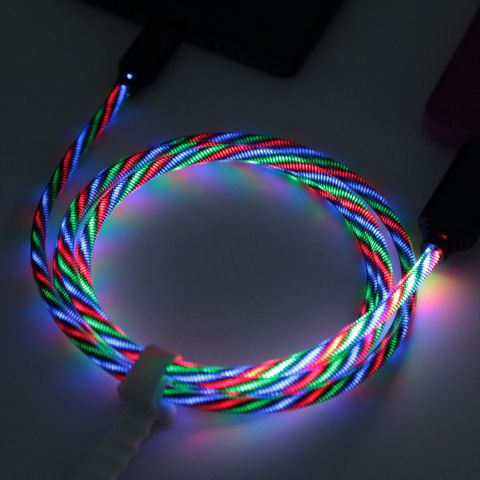 2GO USB Datenkabel "Tricolor" LED-Beleuchtung Lightning 1m