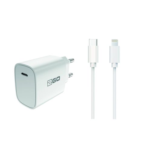 2GO Ladegerät 20W 1x USB-C inkl. Kabel USB-C auf lightn.weiß