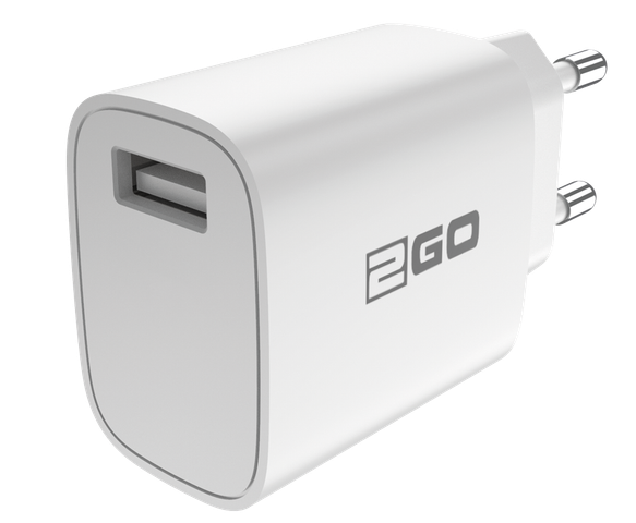 2GO Ladegerät 10,5W 1x USB-A inkl. Lightning Kabel - weiß