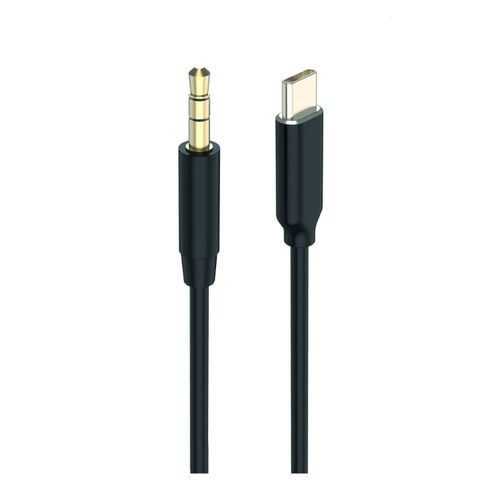 2GO Audiokabel AUX/MP3 für USB Type-C - Stereo 100cm schwarz