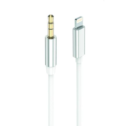 2GO AUX/MP3 Audiokabel für Lightning-Geräte 100cm  weiß