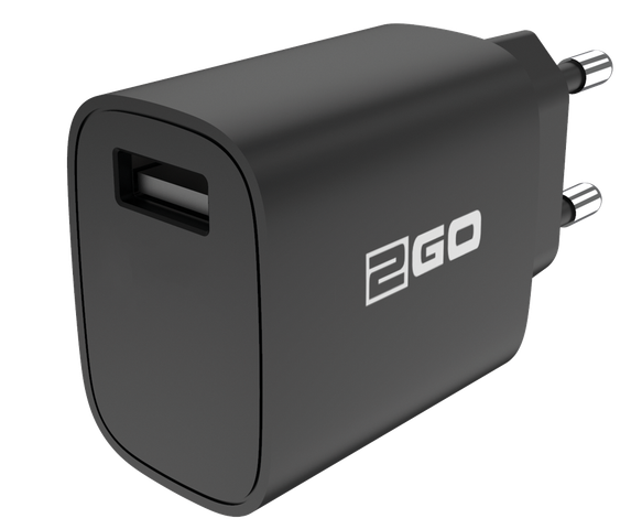 2GO Ladegerät 15W inkl. Kabel 1xUSB-A 1xMicroUSB 1xLightn sw