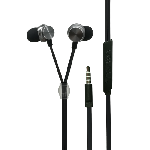 2GO In-Ear Stereo-Headset "Luxury" Zipper-Style  anthrazit