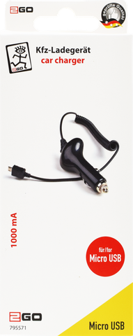 2GO USB KFZ-Ladegerät 1000mA 24V Micro-USB CE certified sw