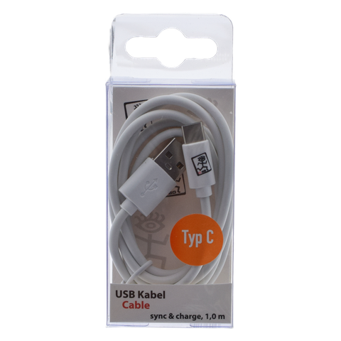 2GO USB Lade-/Datenkabel USB Type-C 3.1   1m  weiß PET-Box