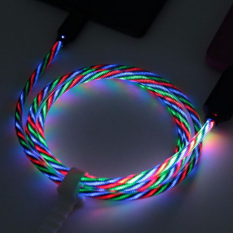 2GO USB Datenkabel "Tricolor" LED-Beleucht. USB-C 3.1  1m