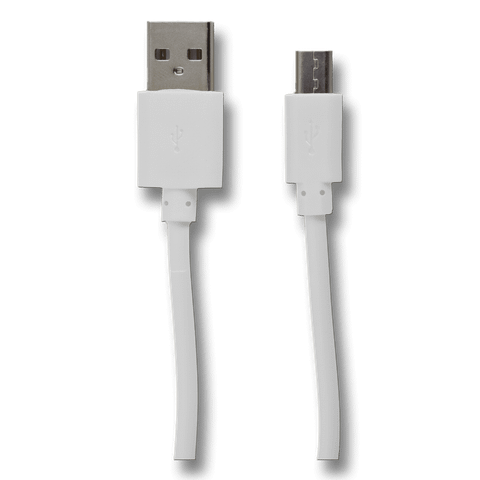 2GO USB Lade-/Datenkabel USB-A - Micro-USB  1m  Nylon  weiß