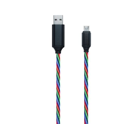 2GO USB Datenkabel "Tricolor" LED-Beleucht. Micro USB 1m