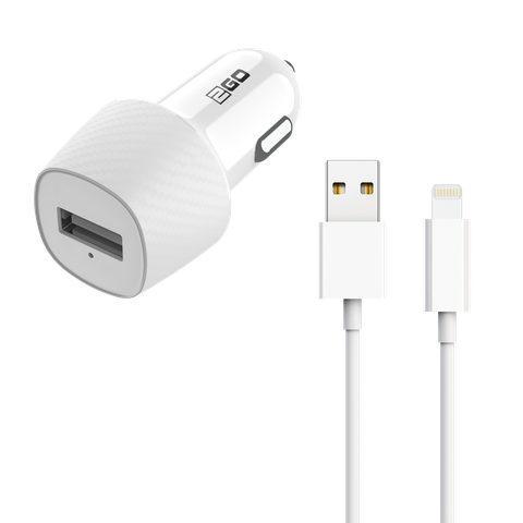 2GO Kfz Ladegerät USB auf Lightning inkl. Lightning Kabel ws