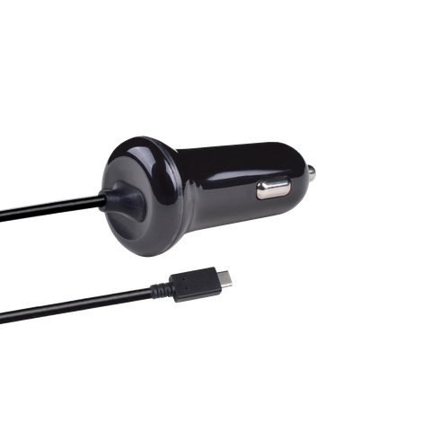 2GO Kfz-Ladegerät 12V/24V - schwarz USB Type-C 3.1 3000mA