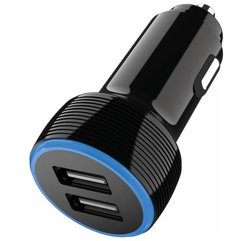 2GO Dual-USB KFZ-Ladegerät 2400mA  schwarz
