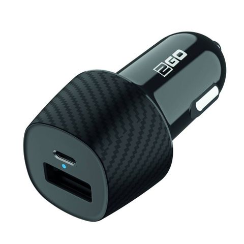 2GO KFZ-Ladegerät 20W   1xUSB-C  1xUSB-A   schwarz