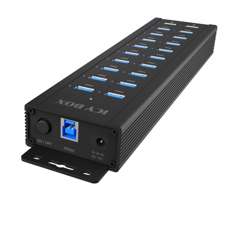 18+2 port USB Hub ICY BOX , 18x USB-A Daten Port