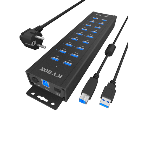 18+2 port USB Hub ICY BOX , 18x USB-A Daten Port